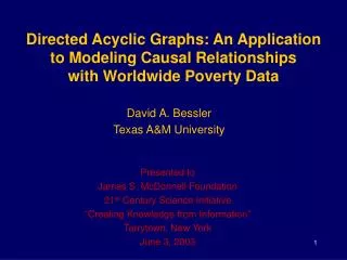 David A. Bessler Texas A&amp;M University