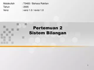 pertemuan 2 sistem bilangan