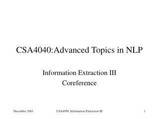 CSA4040:Advanced Topics in NLP