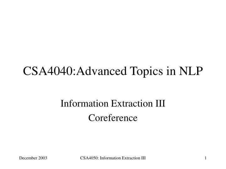 csa4040 advanced topics in nlp