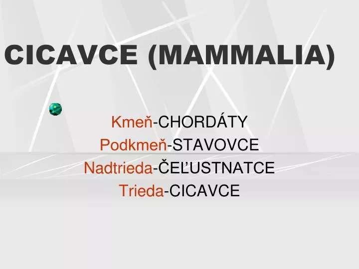 cicavce mammalia