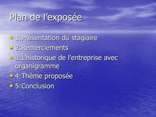 plan de l expos e