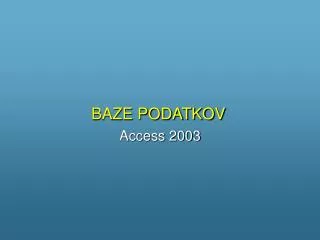 baze podatkov
