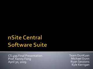 nSite Central Software Suite