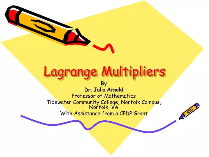 lagrange multipliers