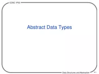 Abstract Data Types