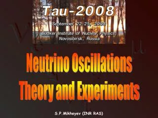 Neutrino Oscillations Theory and Experiments
