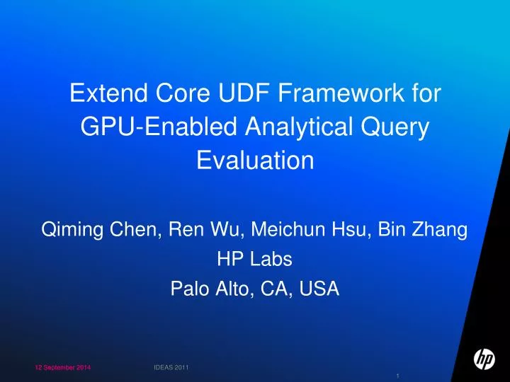 extend core udf framework for gpu enabled analytical query evaluation
