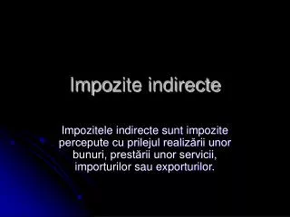 impo zite indirecte