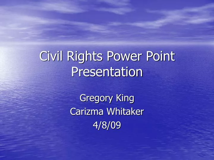 civil rights power point presentation