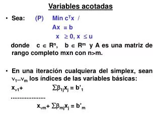 variables acotadas
