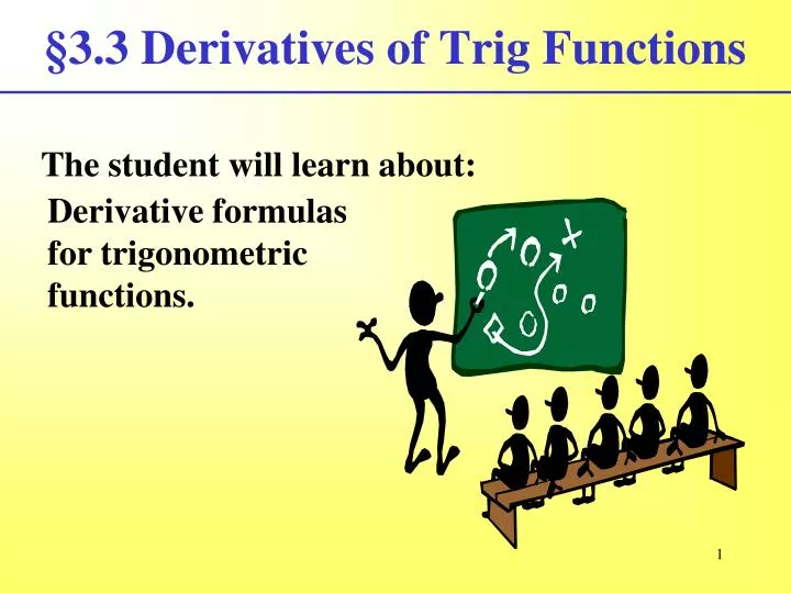 3 3 derivatives of trig functions