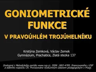 goniometrick funkce