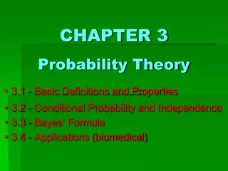 CHAPTER 3 Probability Theory