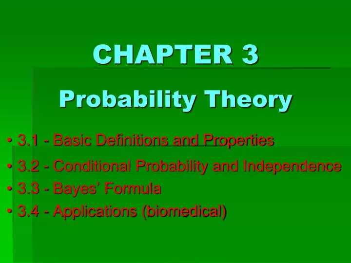 chapter 3 probability theory
