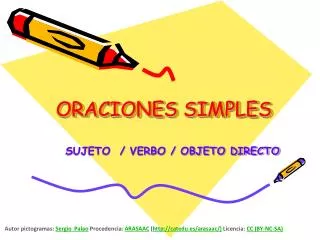 oraciones simples