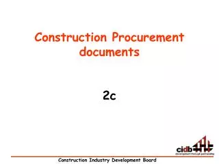 Construction Procurement documents 2c