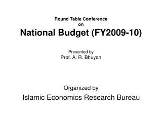 Round Table Conference on National Budget (FY2009-10)