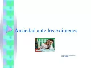 ansiedad ante los ex menes