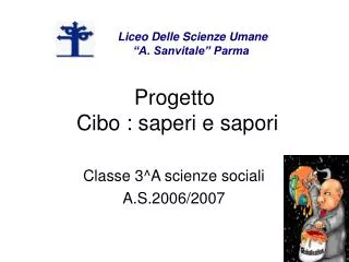 progetto cibo saperi e sapori