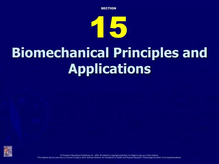 biomechanical principles and applications