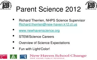 Parent Science 2012