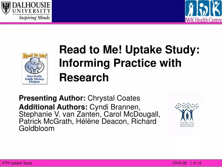 read to me uptake study informing practice with research