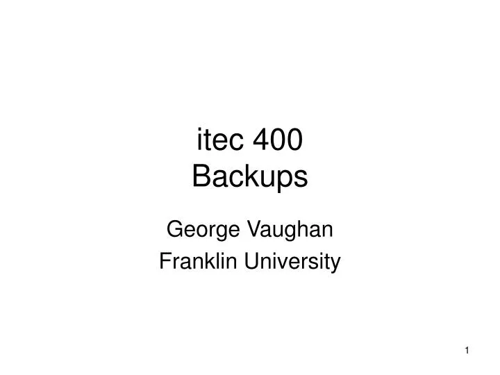 itec 400 backups