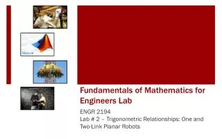 Fundamentals of Mathematics for Engineers Lab