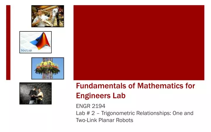 fundamentals of mathematics for engineers lab