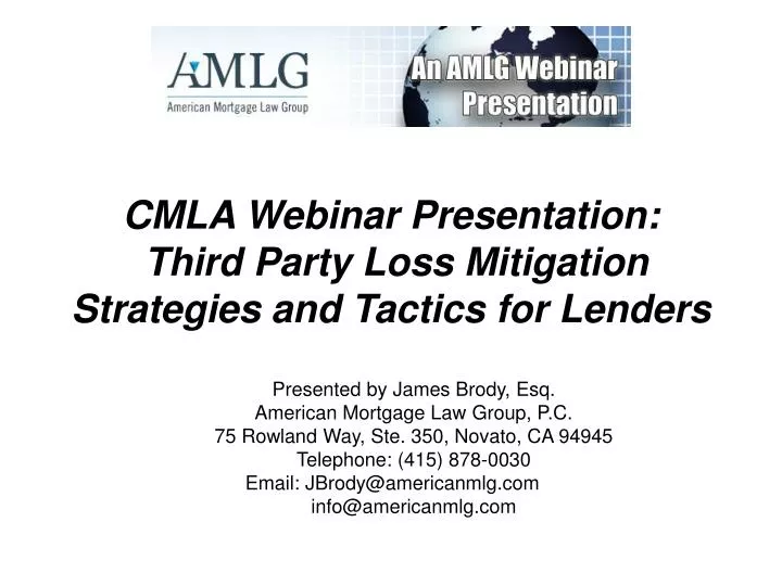 cmla webinar presentation third party loss mitigation strategies and tactics for lenders