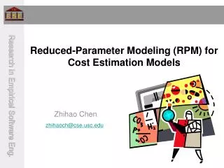 Reduced-Parameter Modeling (RPM) for Cost Estimation Models