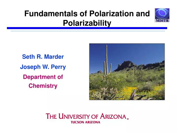 fundamentals of polarization and polarizability