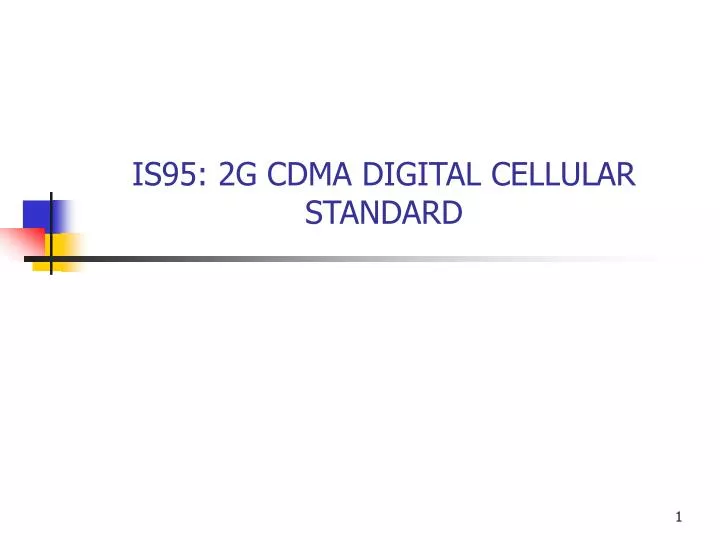 is95 2g cdma digital cellular standard