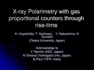 X-ray Polarimetry with gas proportional counters through rise-time