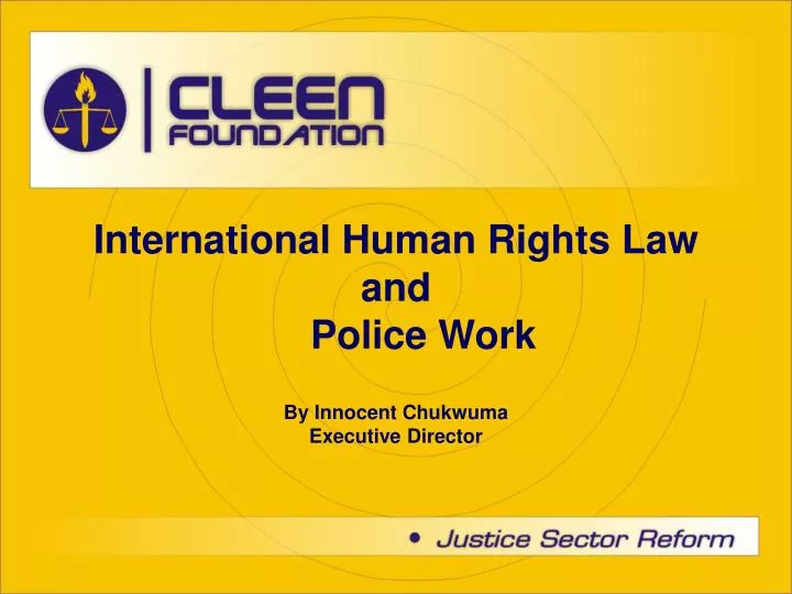 international human rights law and police work