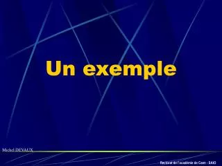 un exemple