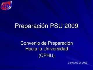 preparaci n psu 2009