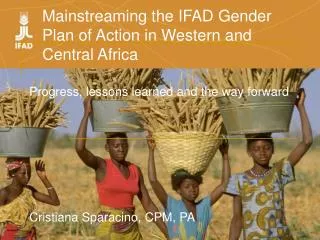 Mainstreaming the IFAD Gender Plan of Action in Western and Central Africa