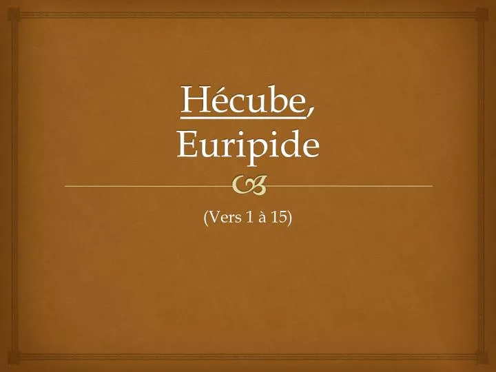 h cube euripide