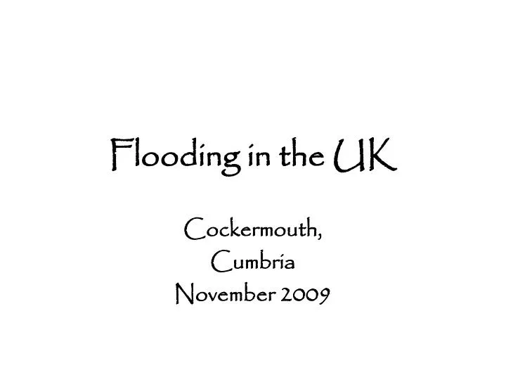 flooding in the uk