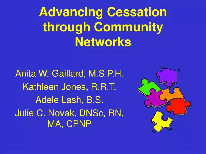 advancing cessation through community networks
