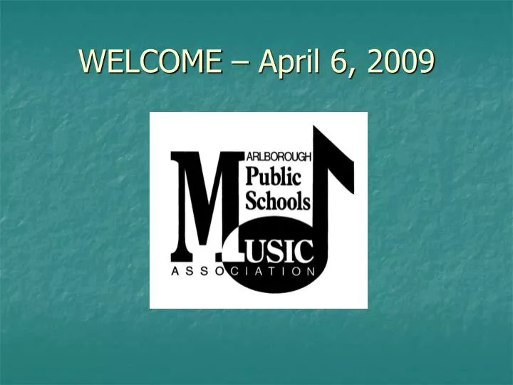 welcome april 6 2009