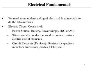 Electrical Fundamentals