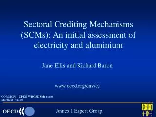 Sectoral Crediting Mechanisms (SCMs): An initial assessment of electricity and aluminium