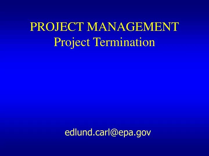 project management project termination