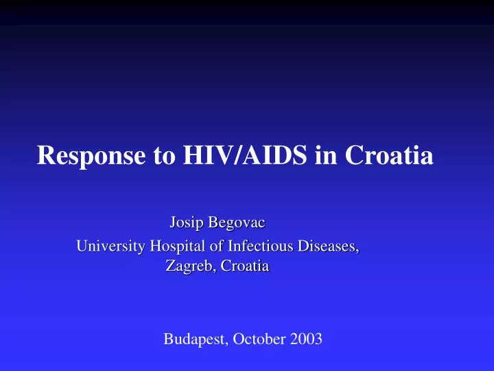 response to hiv aids in croatia