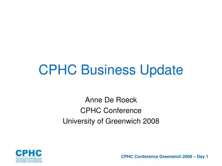 cphc business update