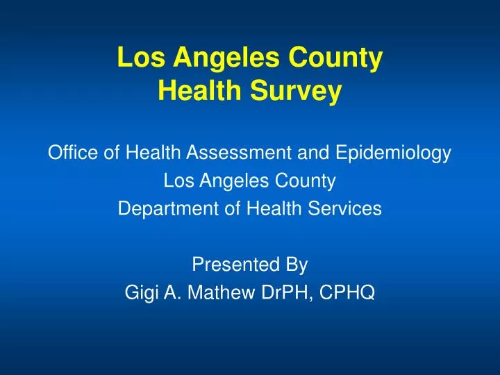 los angeles county health survey