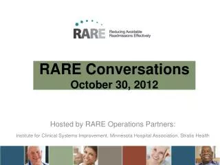 RARE Conversations October 30, 2012